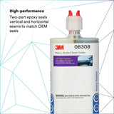 3M 08308 Heavy-Bodied Seam Sealer Two-Part Self-Mixing Automotive Epoxy Black 200 ml 6.75 fl oz Cartridge (7000120463) (6 Pack) - 5