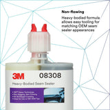 3M 08308 Heavy-Bodied Seam Sealer Two-Part Self-Mixing Automotive Epoxy Black 200 ml 6.75 fl oz Cartridge (7000120463) (6 Pack) - 6