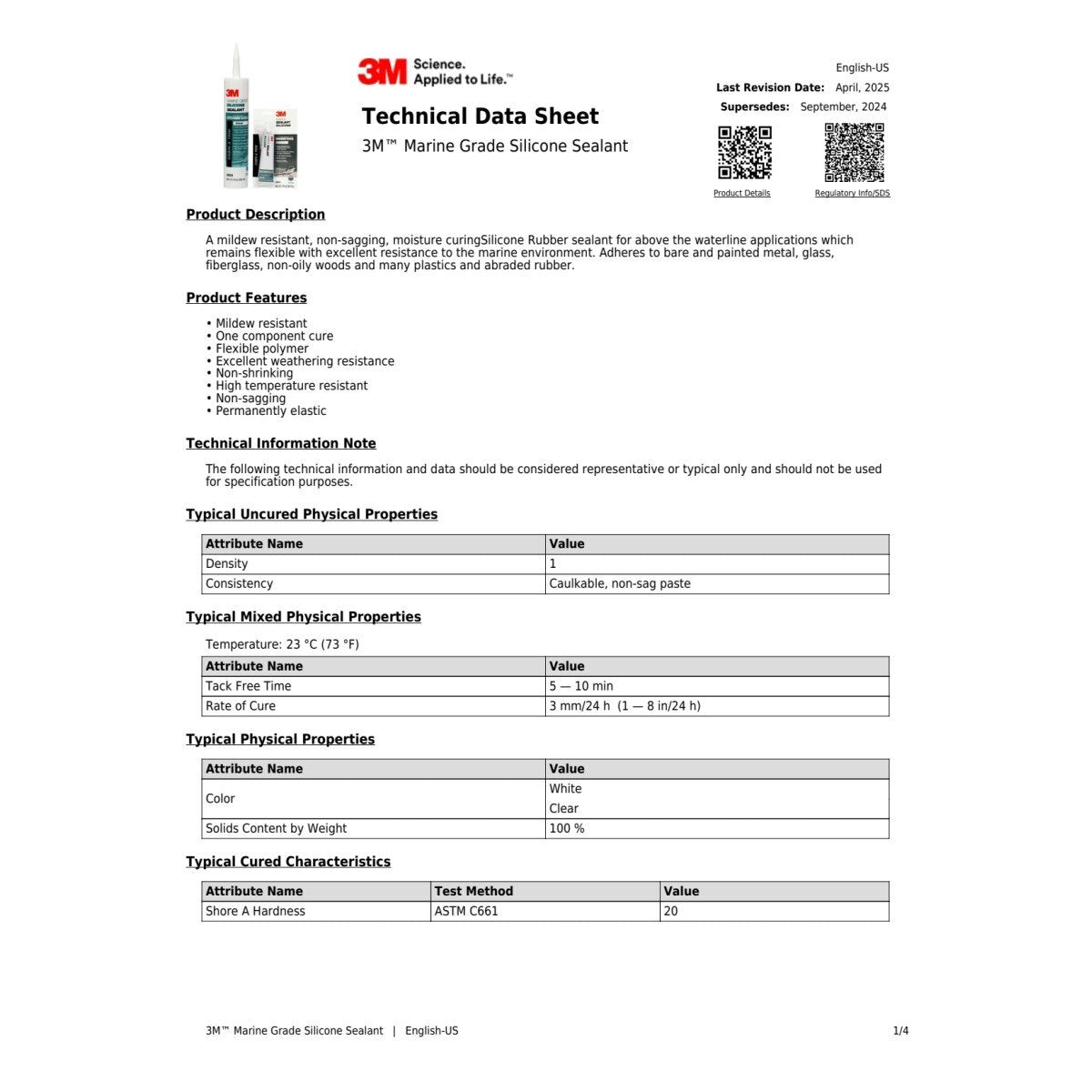 3M Marine Grade Silicone Sealant, White, 3 oz Tube (08017) (7000120479) (6 Pack) - 2