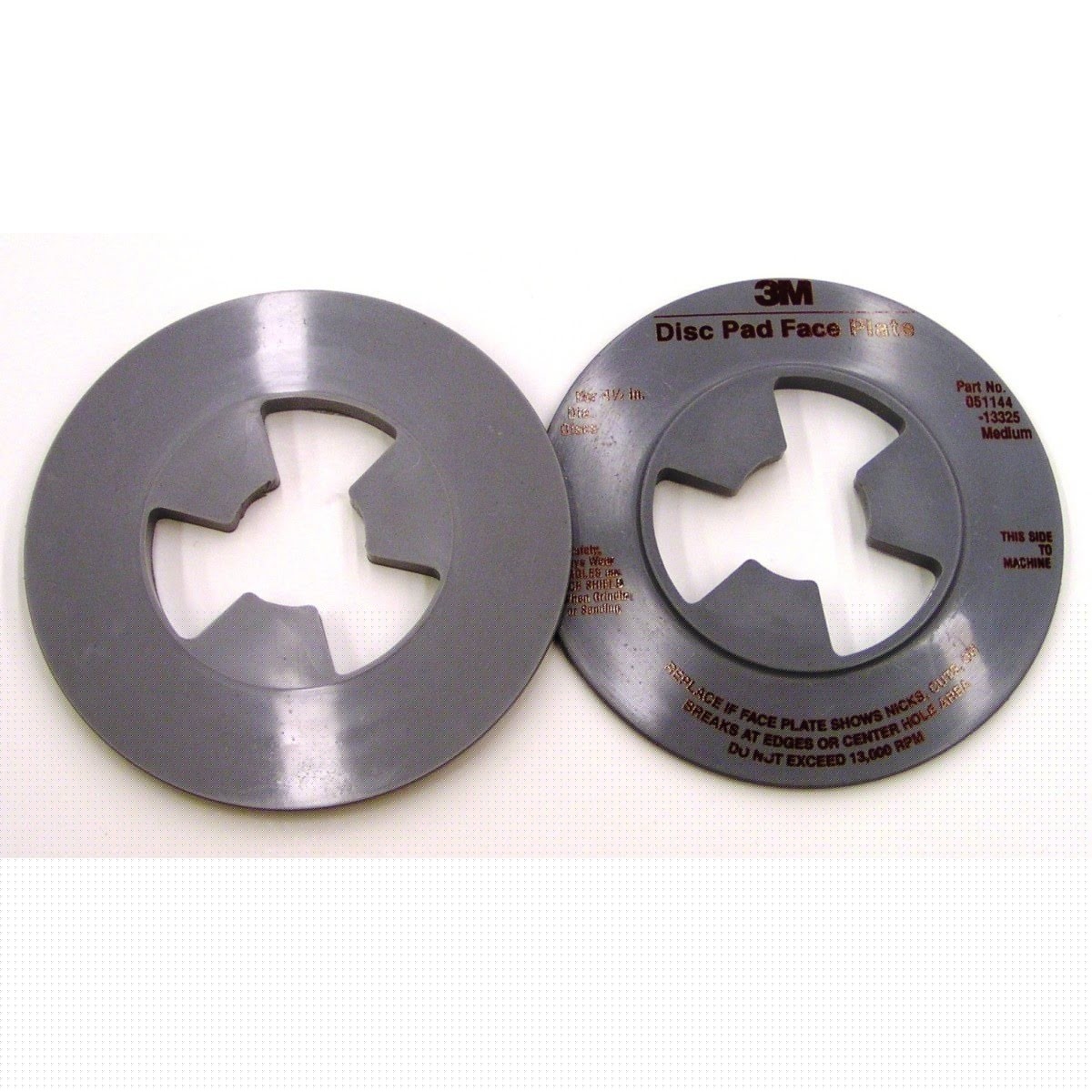 3M 13325 Disc Pad Face Plate, 4-1/2 in, Medium Gray, Medium Density (7000120513) (10 Pack) - 2