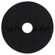 3M 7200 Black Stripper Pad 18 in x 3/4 in Center Hole 175-600 RPM for Floor Finish Stripping (7000120630) (5 Pack)