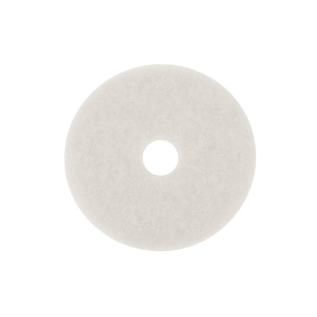 3M 4100 White Super Polish Pad, 24 in Floor Pad for Machine Use (7000120646) (5 Pack)