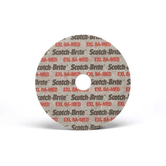 3M XL-UW Scotch-Brite EXL Unitized Wheel 8A Medium Aluminum Oxide Tan 3 in x 1/8 in x 1/4 in (7000120739) (40 Pack)