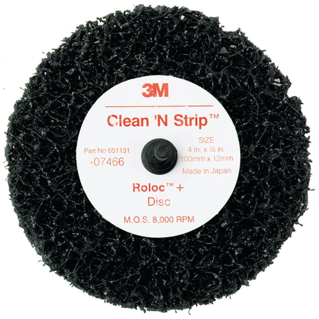 3M 7466 Scotch-Brite Roloc + Clean and Strip Disc, 4 in x 1/2 in, S XCS (7000120779) (10 Pack)