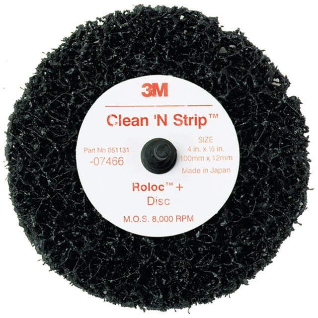 3M 7466 Scotch-Brite Roloc + Clean and Strip Disc, 4 in x 1/2 in, S XCS (7000120779) (10 Pack)
