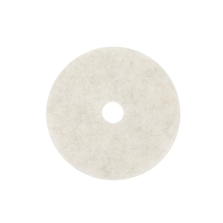 3M 3300 Natural Blend White Floor Burnishing Pad, Fine, Center Hole, 19 in (7000120826) (5 Pack)