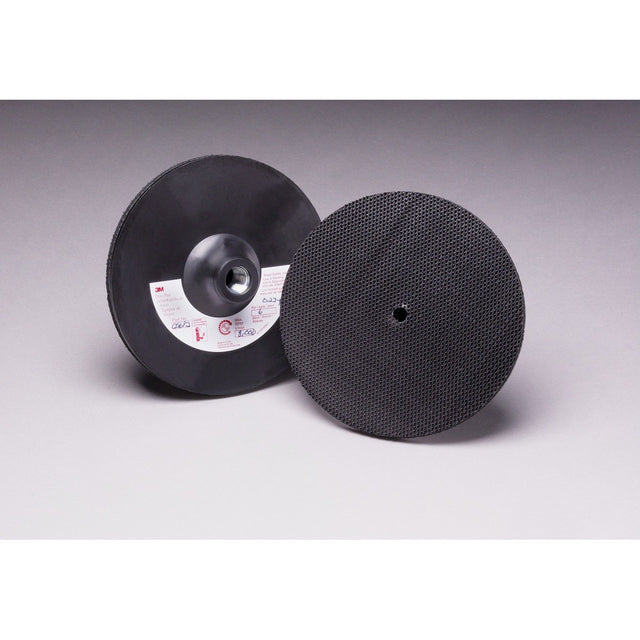 3M 05682 Disc Pad Holder 916, Hook and Loop Back-up Pad, Black, Firm, 6 in x 1/8 in x 3/8 in x 5/8 in-11 Internal (7000120890)