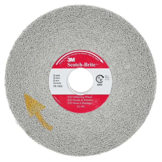3M X2-WL Scotch-Brite EX2 Deburring Wheel, 6 in x 1 in x 1 in 8A MED (7000120915) (3 Pack)