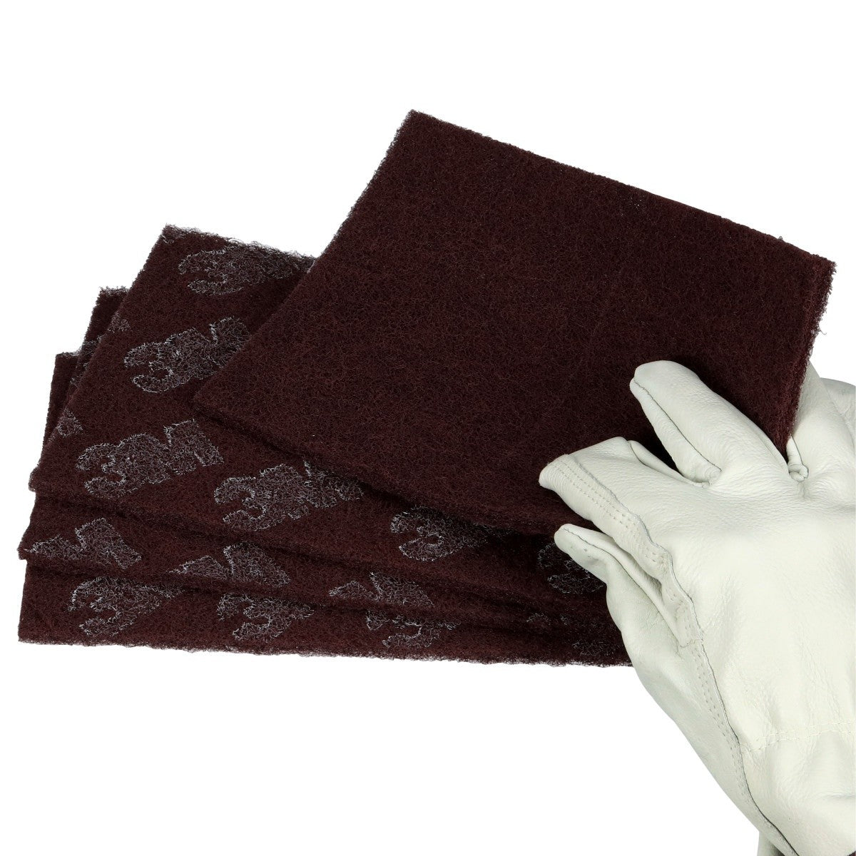 3M HP-HP 8447 Scotch-Brite Production Hand Pad, Aluminum Oxide Very Fine, Maroon, 6 in x 9 in (7000120942) (60 Pack) - 8
