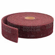 3M 7000121074 Scotch-Brite Clean and Finish Roll, 2 in x 30 ft, Very Fine, Aluminum Oxide (Maroon)
