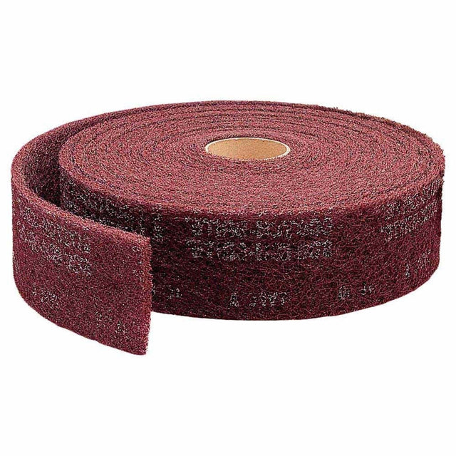 3M 7000121074 Scotch-Brite Clean and Finish Roll, 2 in x 30 ft, Very Fine, Aluminum Oxide (Maroon)