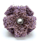 3M BF-XB Scotch-Brite Cross Buff, Aluminum Oxide Medium, Purple, 1 in x 3/8 in, 2 Ply, 8-32 Eyelet (7000121119) (100 Pack)