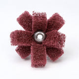 3M HS-XB Scotch-Brite Cross Buff, Aluminum Oxide Very Fine, Maroon, 1-1/2 in x 3/8 in, 2 Ply, 8-32 Eyelet (7000121147) (100 Pack)