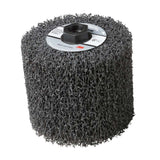 3M 7000121169 Scotch-Brite Match and Finish Flap Brush - 5A Extra Coarse Aluminum Oxide - Metal Finishing Brush for Inline Sanders - Quick Change Threaded Attachment - 4.5" x 4" x 5/8-11 Thread