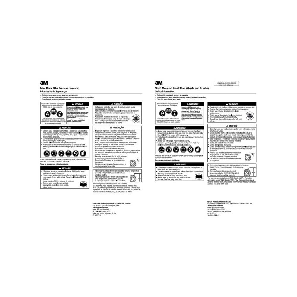 3M 7000121169 Scotch-Brite Match and Finish Flap Brush - 5A Extra Coarse Aluminum Oxide - Metal Finishing Brush for Inline Sanders - Quick Change Threaded Attachment - 4.5" x 4" x 5/8-11 Thread - 3