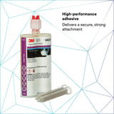 3M 04247 Super Fast Plastic Repair Two-Part Urethane Adhesive, Transparent, 200 mL 6.75 fl oz Cartridge (4247) (7000121226) (6 Pack) - 7