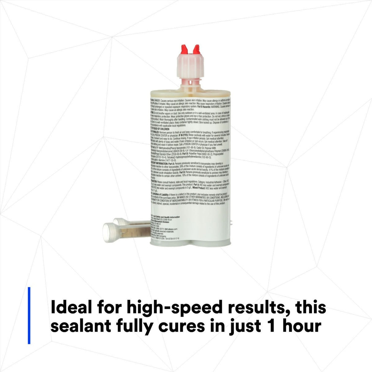 3M 04247 Super Fast Plastic Repair Two-Part Urethane Adhesive, Transparent, 200 mL 6.75 fl oz Cartridge (4247) (7000121226) (6 Pack) - 10