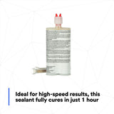 3M 04247 Super Fast Plastic Repair Two-Part Urethane Adhesive, Transparent, 200 mL 6.75 fl oz Cartridge (4247) (7000121226) (6 Pack) - 10