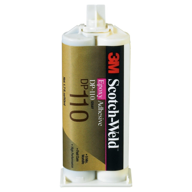 3M 110 Scotch-Weld Epoxy Adhesive DP, Gray, 200 mL Duo-Pak (7000121312) (144 Pack)