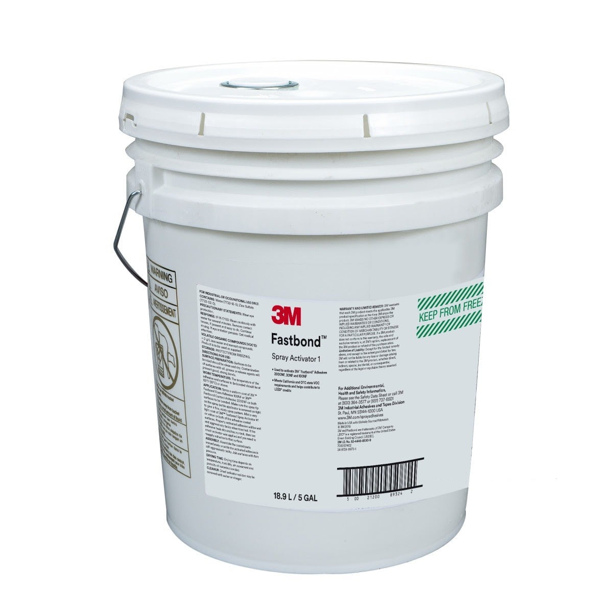 3M Fastbond Spray Activator 1, 5 Gallon Pour Spout (7000121402)