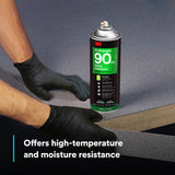 3M 90 Hi-Strength 90 CA Spray Adhesive Low VOC Clear 24 fl oz Can Net Wt 19 oz (7000121418) (12 Pack) - 5