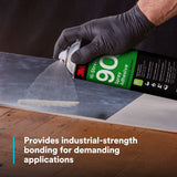 3M 90 Hi-Strength 90 CA Spray Adhesive Low VOC Clear 24 fl oz Can Net Wt 19 oz (7000121418) (12 Pack) - 6