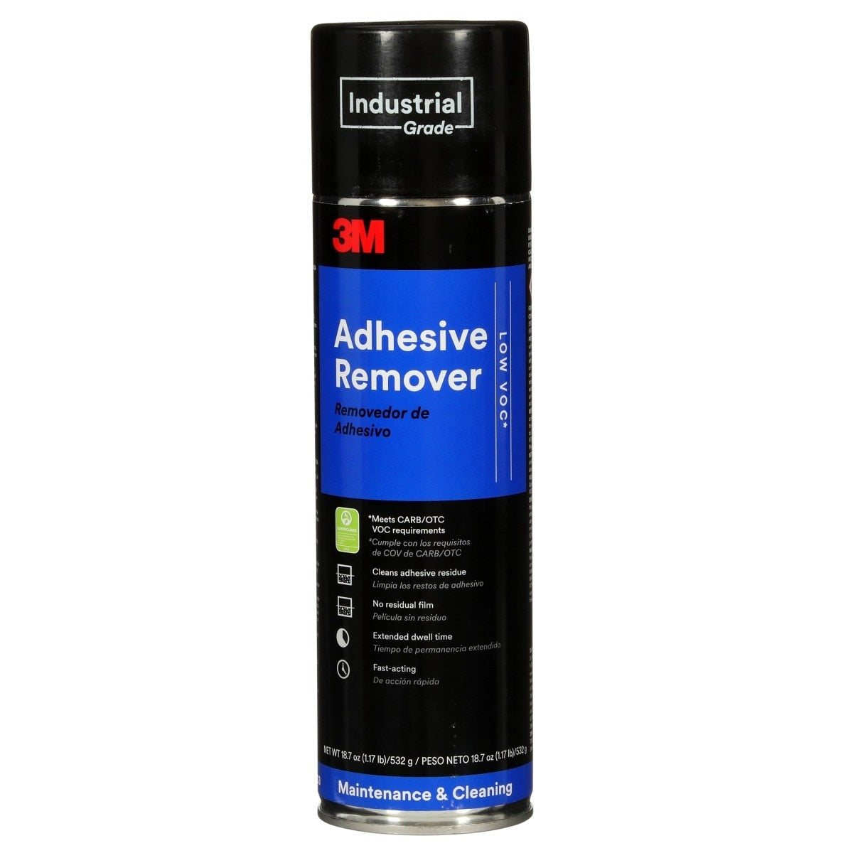 3M ADH REMOVER Adhesive Remover Low VOC 20 Percent Aerosol Can, Transparent, 24 fl oz, Net Wt 18.7 oz (7000121420) (12 Pack)