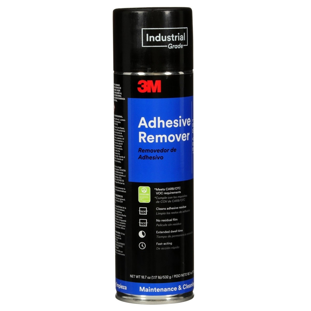 3M ADH REMOVER Adhesive Remover Low VOC 20 Percent Aerosol Can, Transparent, 24 fl oz, Net Wt 18.7 oz (7000121420) (12 Pack) - 2