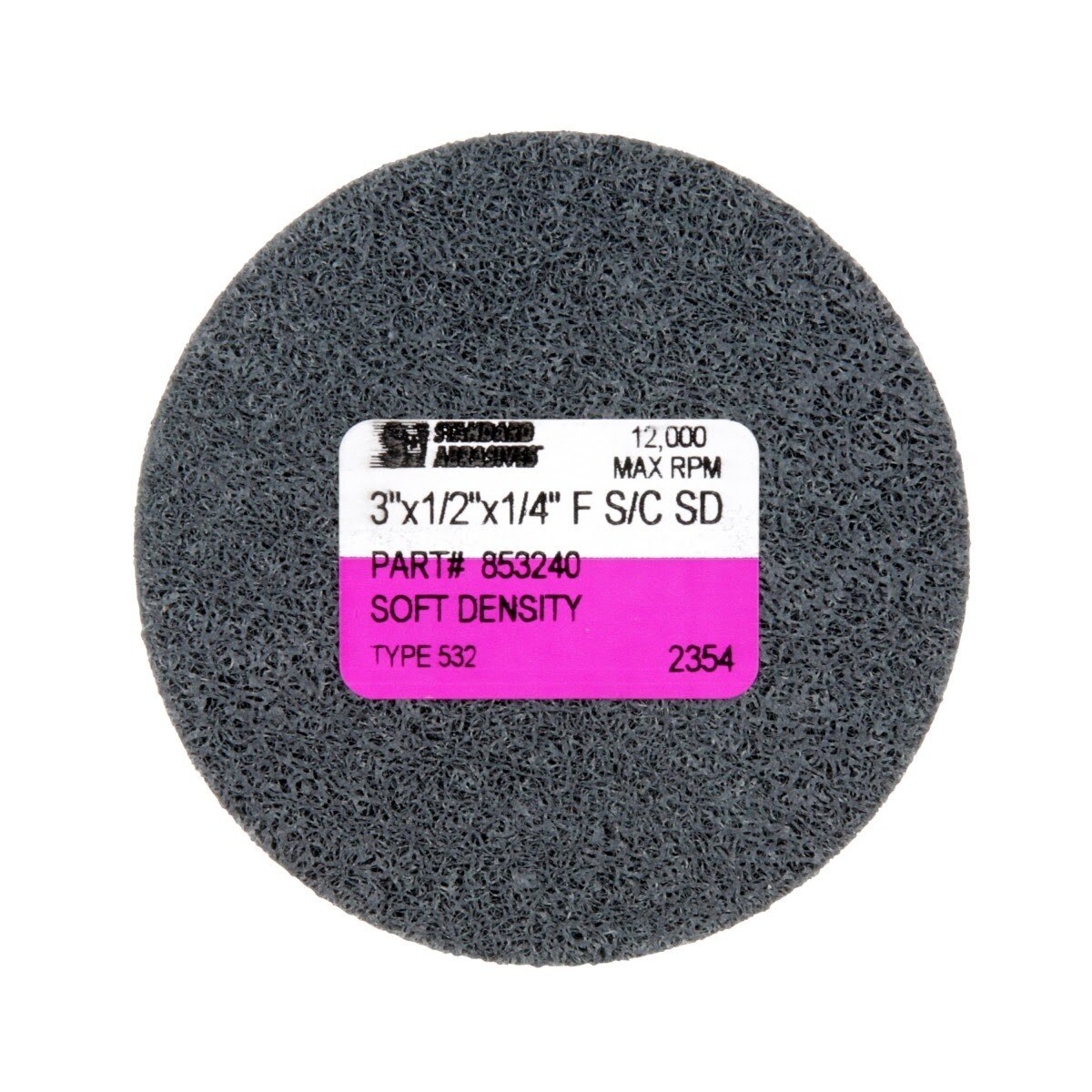 3M 853240 Standard Abrasives S/C Unitized Wheel, 532 3 in x 1/2 in x 1/4 in (7000121887) (10 Pack) - 2