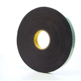 3M 4056 Double Coated Urethane Foam Tape, Black, 1 in x 36 yd, 62 mil (7000123321) (9Pack)