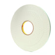 3M Double Coated Urethane Foam Tape, Natural, 1/2 in x 36 yd, 62 mil (4026) (7000123338) (18 Pack)