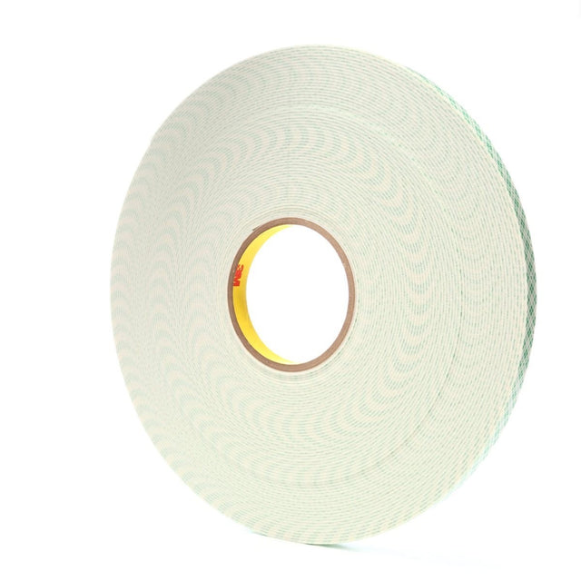 3M Double Coated Urethane Foam Tape, Natural, 1/2 in x 36 yd, 62 mil (4026) (7000123338) (18 Pack)