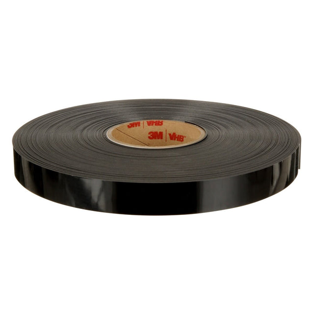 3M 4929 VHB Double Sided Acrylic Foam Tape, Black, 25 mil, 3/4 in x 72 yd (7000123401) (12 Pack)