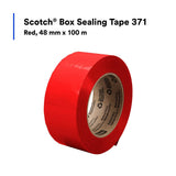 3M 371 Scotch Box Sealing Tape, Red, 48 mm x 100 m (7000123425) (36 Pack) - 6