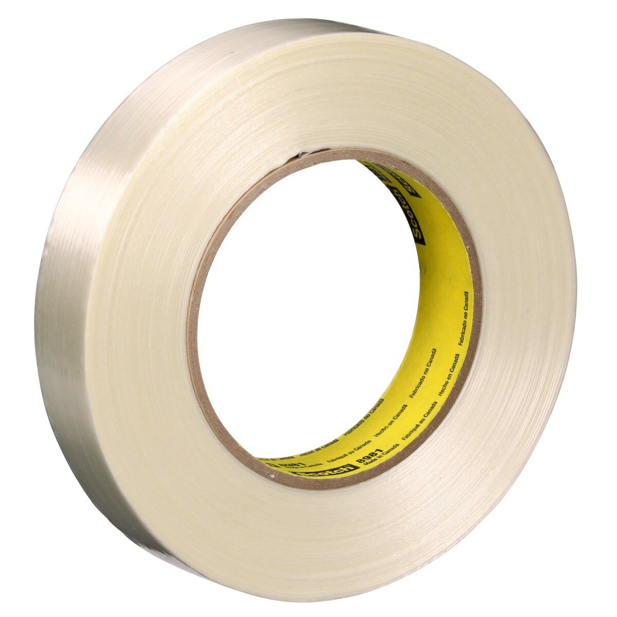 3M 8981 Scotch Filament Tape, Clear, 24 mm x 55 m, 6.6 mil (7000123468) (36 Pack)