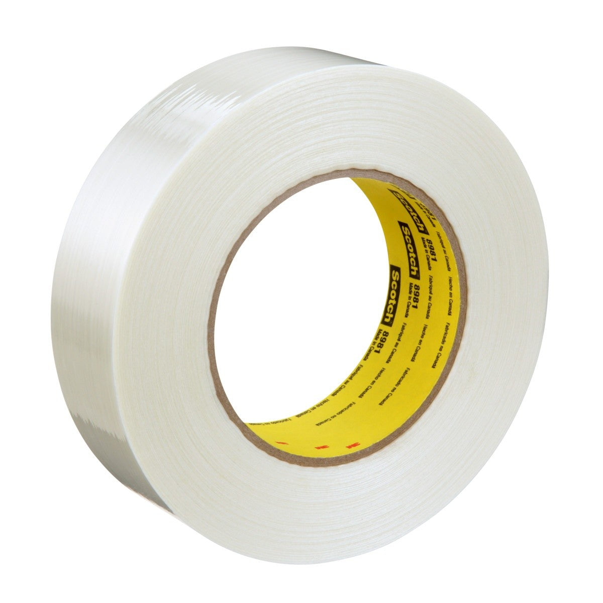 3M 8981 Scotch Filament Tape, Clear, 36 mm x 55 m, 6.6 mil (7000123470) (24 Pack)