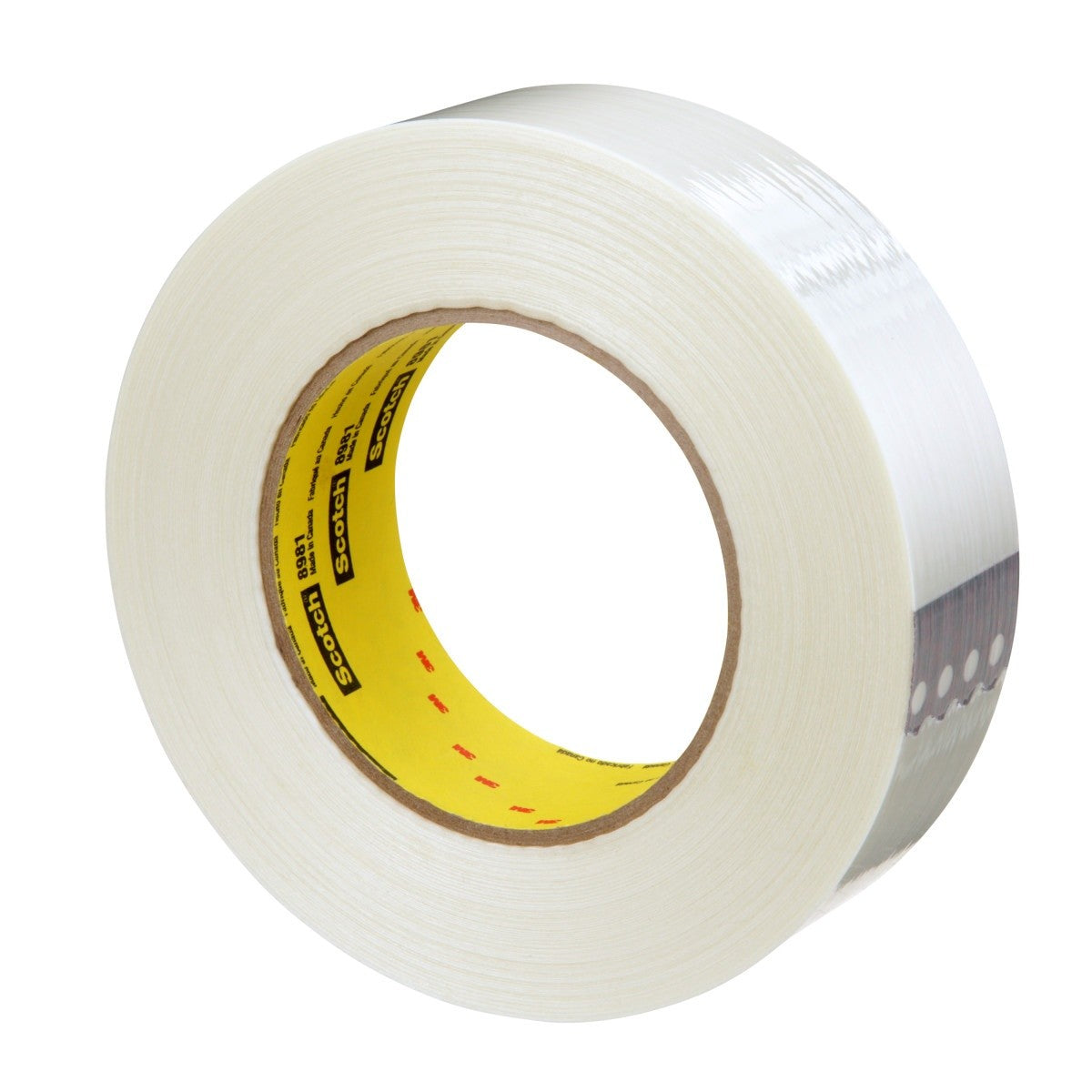 3M 8981 Scotch Filament Tape, Clear, 36 mm x 55 m, 6.6 mil (7000123470) (24 Pack) - 3