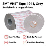 3M 4941 VHB Tape, Gray, 3/4 in x 36 yd, 45 mil (7000123489) (3 Pack) - 8