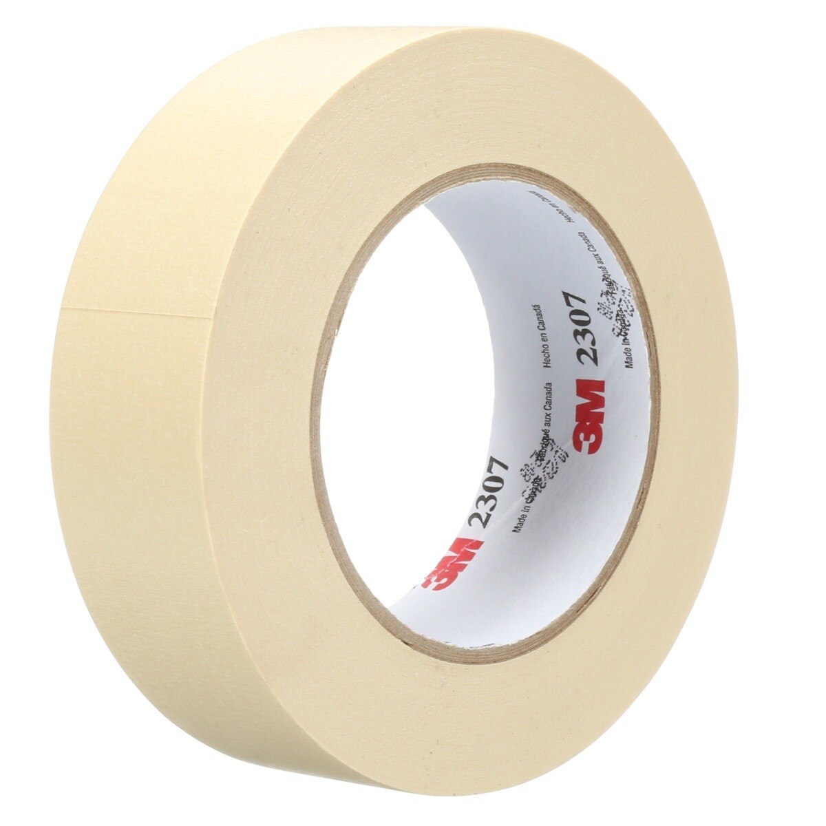 3M 2307 Masking Tape, Tan, Rubber Adhesive, Crepe Paper Backing, 24 mm x 55 m, 5.2 mil (7000123531) (36 Pack)