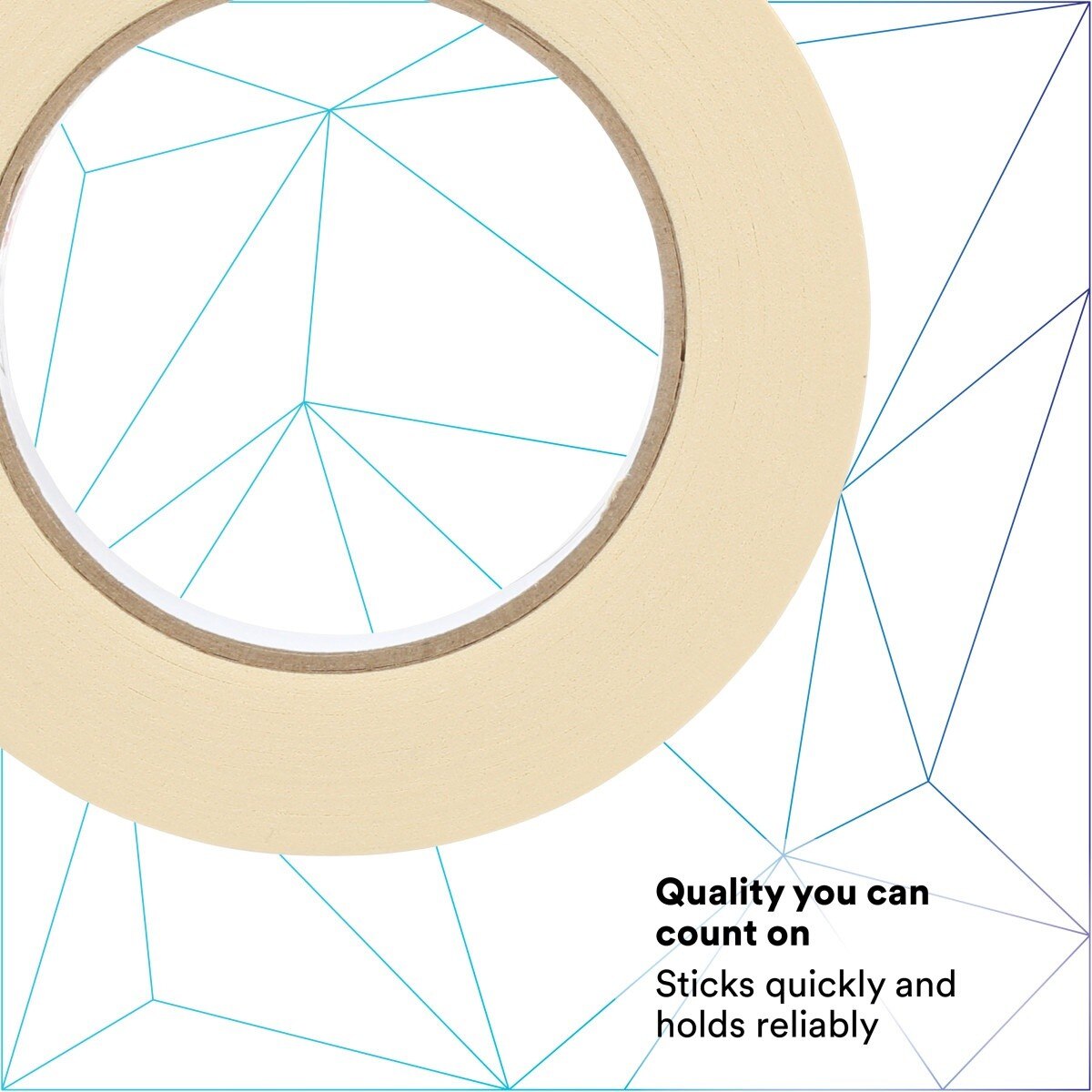 3M 2307 Masking Tape, Tan, Rubber Adhesive, Crepe Paper Backing, 24 mm x 55 m, 5.2 mil (7000123531) (36 Pack) - 5