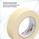 3M 2307 Masking Tape , Tan, 48 mm x 55 m, 5.2 mil (7000123533) (24 Pack) - 4