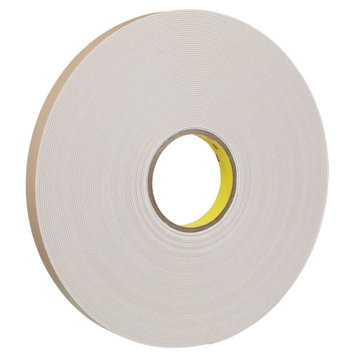 3M 4496W Double Coated Polyethylene Foam Tape, White, 1/2 in x 36 yd, 62 mil (7000123604) (18 Pack) - 3