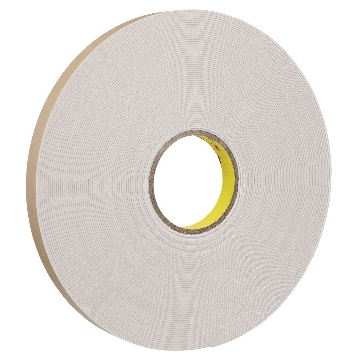 3M 4496W Double Coated Polyethylene Foam Tape, White, 1/2 in x 36 yd, 62 mil (7000123604) (18 Pack) - 3