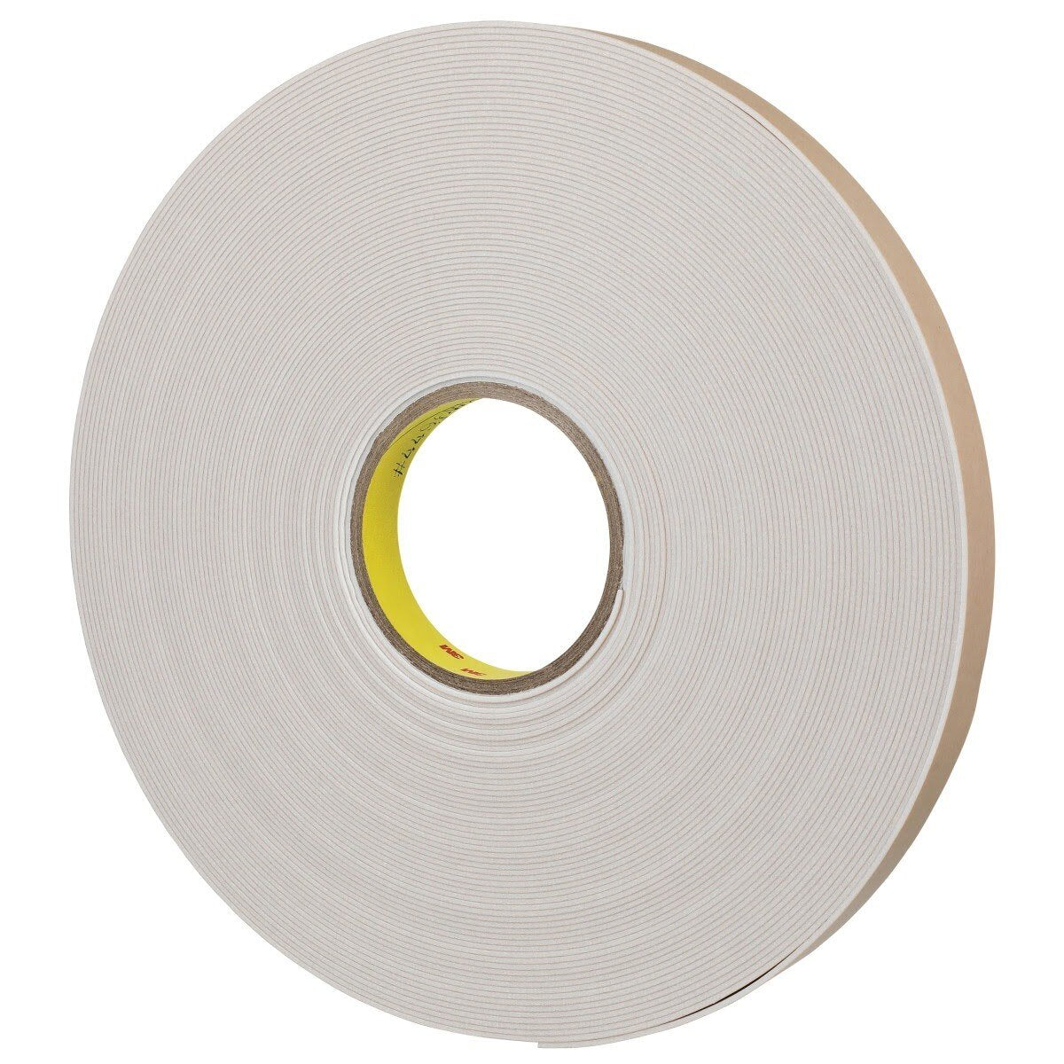 3M 4496W Double Coated Polyethylene Foam Tape, White, 1/2 in x 36 yd, 62 mil (7000123604) (18 Pack) - 4