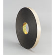 3M 4496B Double Coated Polyethylene Foam Tape, Black, 1/2 in x 36 yd, 62 mil (7000123705) (18 Pack)