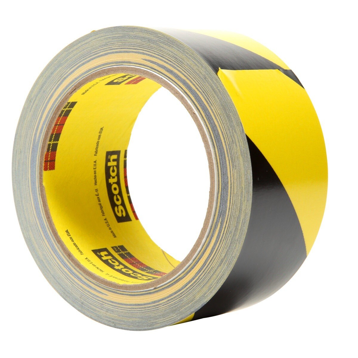 3M 5702 Safety Stripe Vinyl Tape, Rubber Adhesive, Black Yellow, 1 in x 36 yd, 5.4 mil (7000123722) (36 Pack) - 3