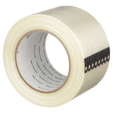 3M 8934 Tartan Filament Tape , Clear, 72 mm x 55 m, 4 mil (7000123734) (12 Pack) - 3