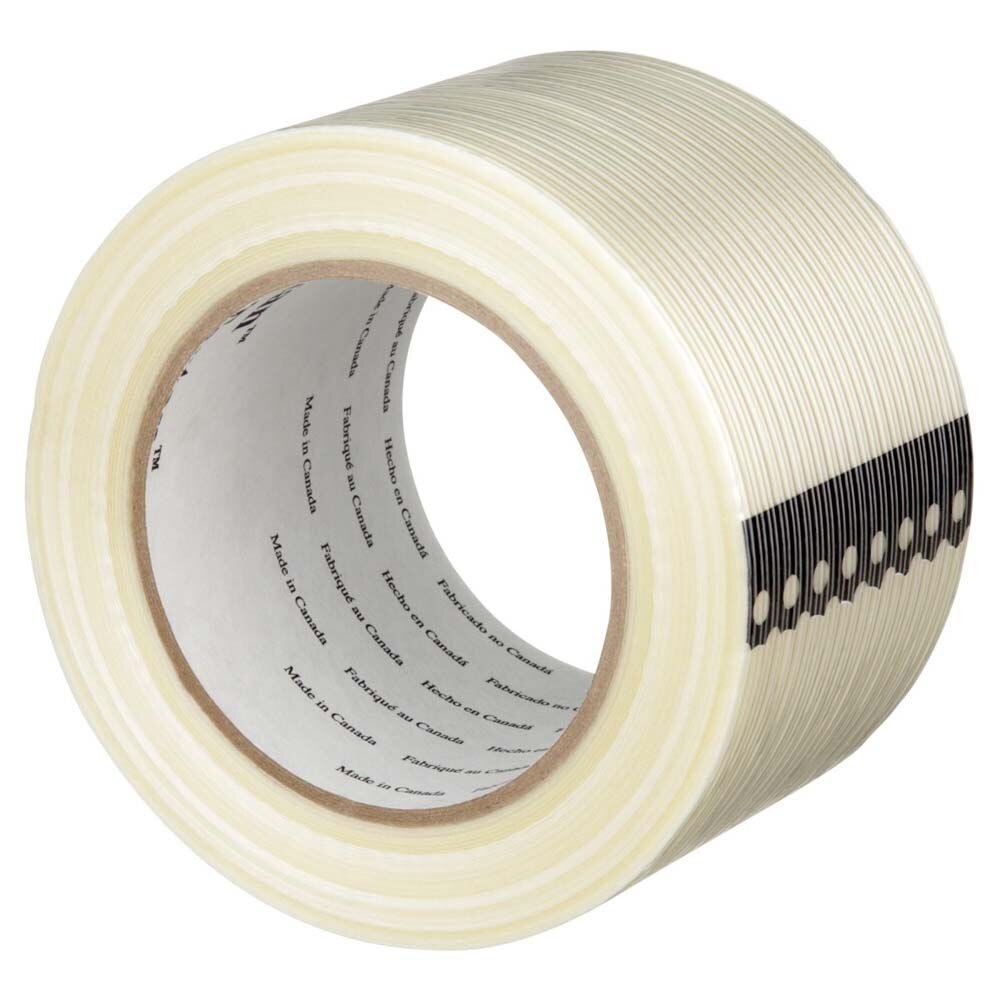 3M 7000123734 Tartan Filament Tape 8934, Clear, 72 mm x 55 m, 4 mil (12 Pack) - 3