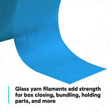 3M 8916V Scotch Filament Tape, Blue, 18 mm x 55 m, 6.8 mil, 6.8 mil (7000123853) (48 Pack) - 8