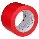 3M 764 General Purpose Vinyl Tape, Red, 3 in x 36 yd (7000123885) (12 Pack)